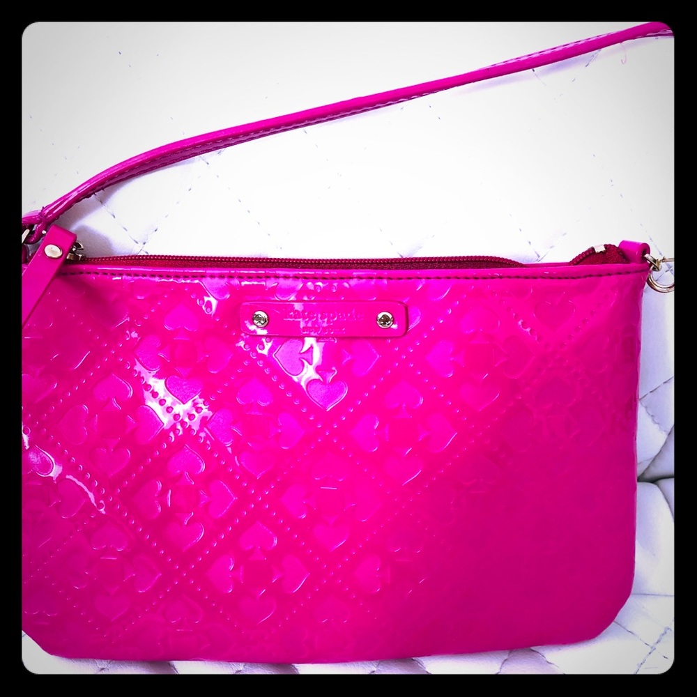 Kate Spade ♠️ Fuschia Patent Wristlet